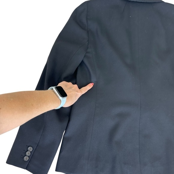 J. Crew black wool stretch jacket blazer shawl lapel single button 12 - Picture 16 of 16